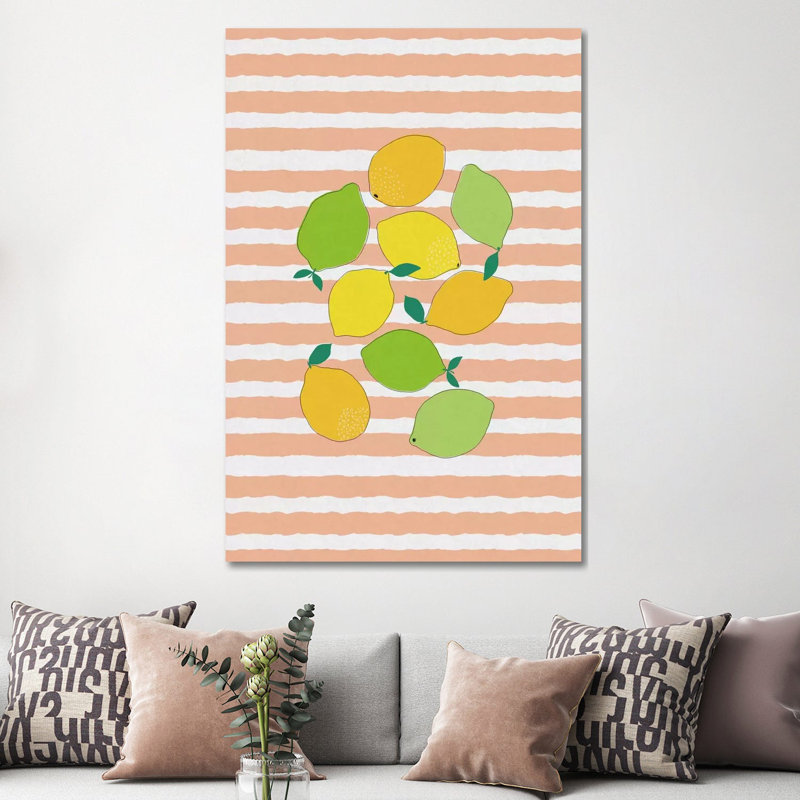 Citrus Crowd 1 Piece Wrapped Canvas Wall Art, 152.5 cm H x 101.5 cm W