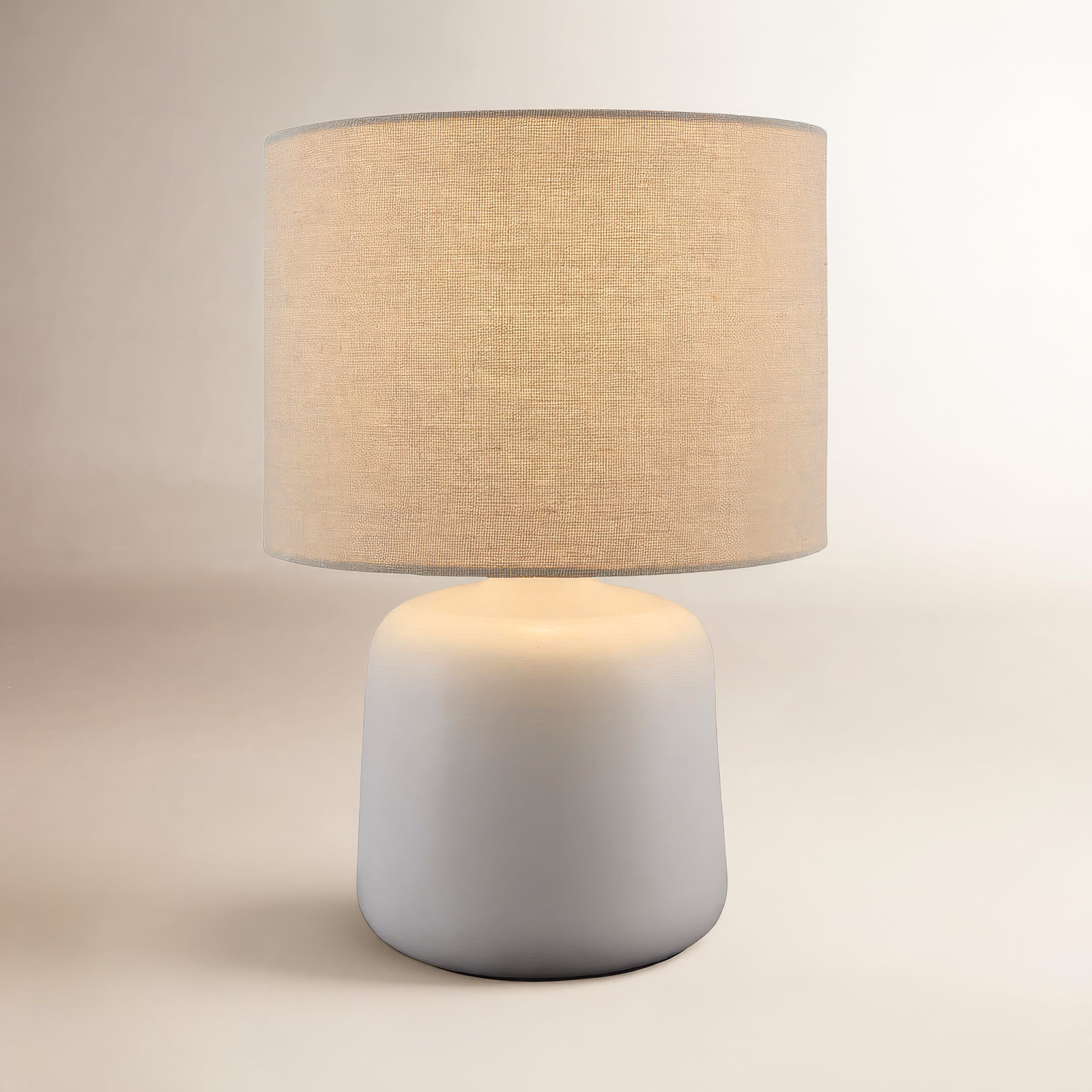 Pramit Ceramic Table Lamp, White