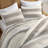 Neutral Stripe Textured 3-piece Full/queen Bedding Set With Durable Polyester Material