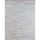 Plaid Area Rug in Blue/Silver