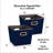 FabricStorageBinsSetof2TaperedKDBinsPPNon-WovenLinerDualGrommetHandlesFoldsforCompactSelf-StorageAttractiveChevronPrint-91043309-91043308