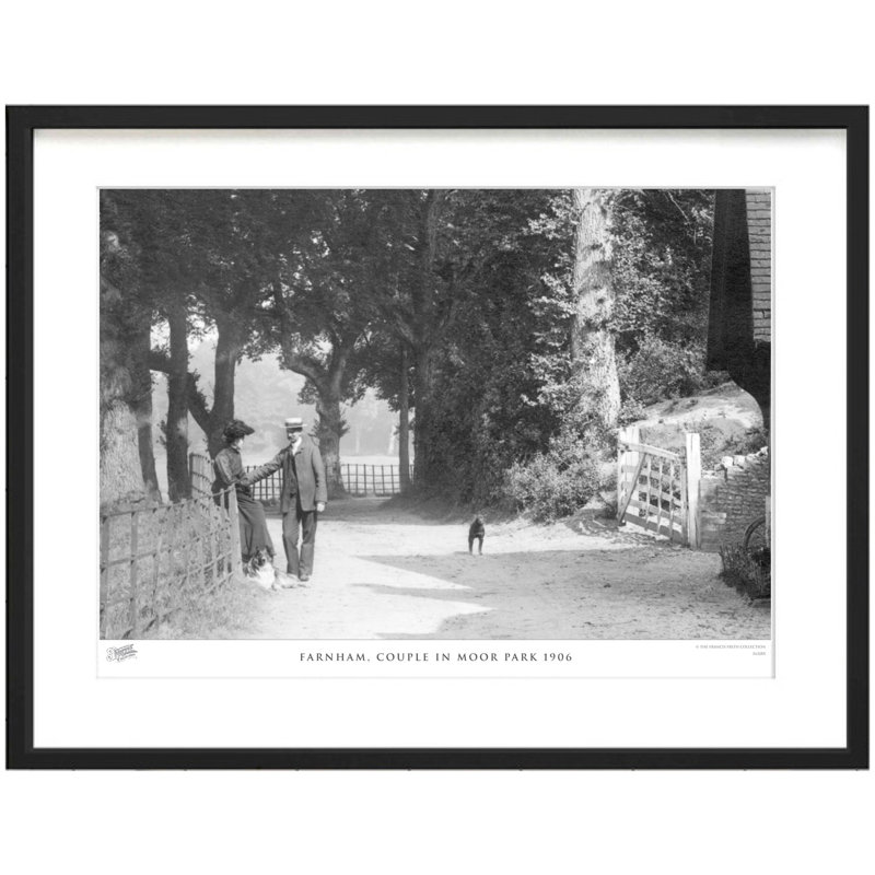 Farnham, Couple In Moor Park 1906 by Francis Frith - Single Picture Frame Print, 60cm H x 80cm W x 2.3cm D