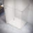 UKH07 59-1/8 to 60 in. W X 36 in. D X 80 in. H Frameless Hinged Shower Door in Brushed Nickel with EnduroShield 3/8 in. Clear Glass with 28 in. Door Panel-122547639-122547557
