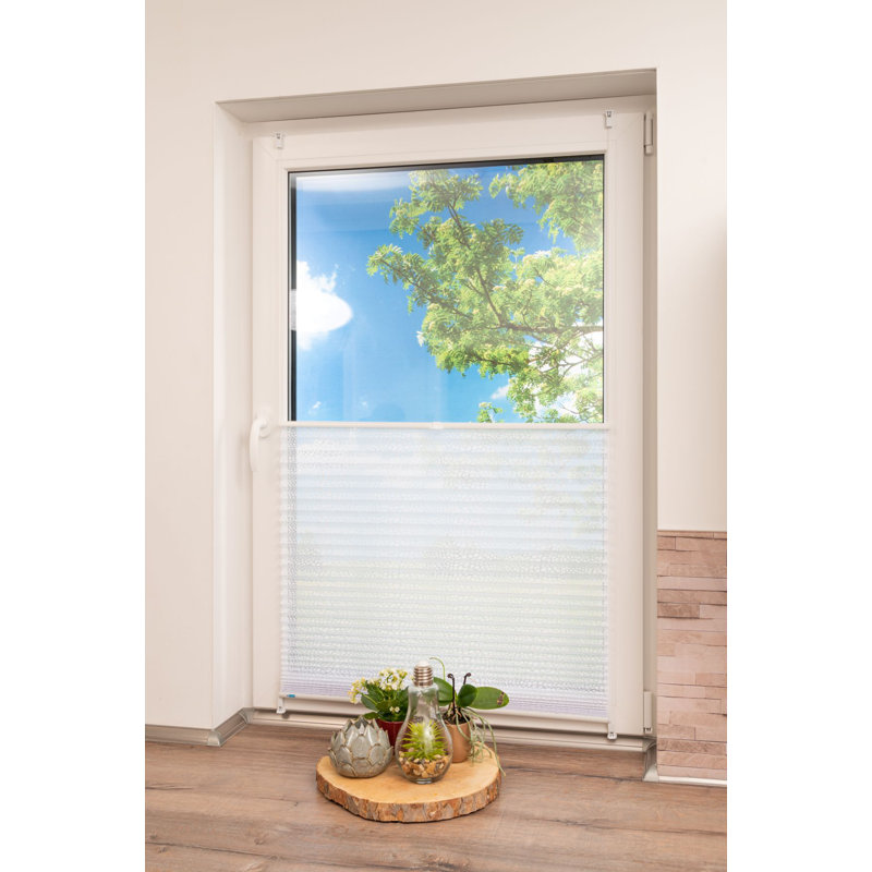 Sheer Pleated Shade, White, 210 cm L x 80cm W