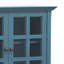 Armoire de rangement transitionnelle en bois massif de 39 po de largeur Acadian avec portes en verre et tablettes réglables