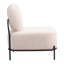  Chaise d'appoint en sherpa blanc