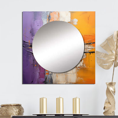 Demontrey - Abstract Collages Large Square Mirror For Wall Art Decor