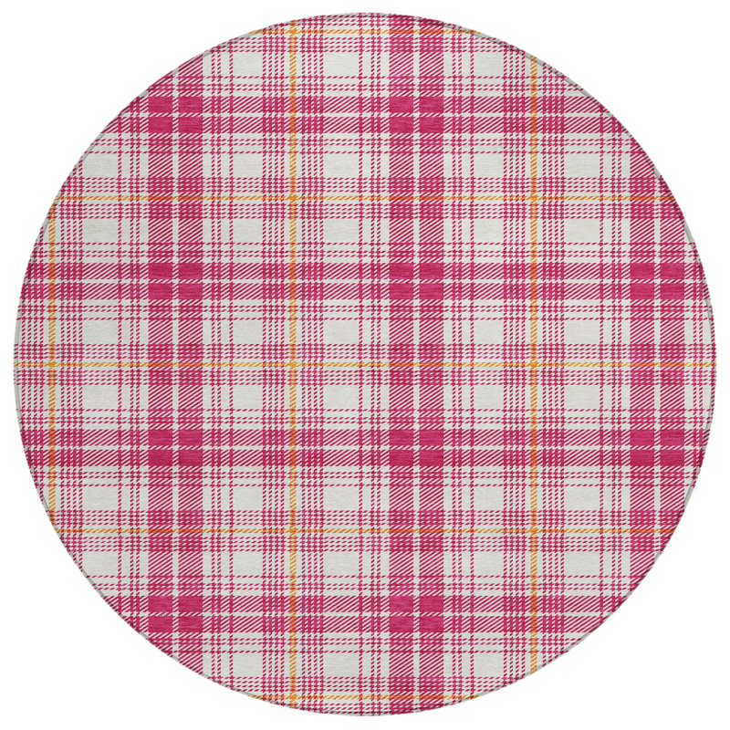 Aurora Pink Washable Indoor-Outdoor Rug - , 3' x 5'