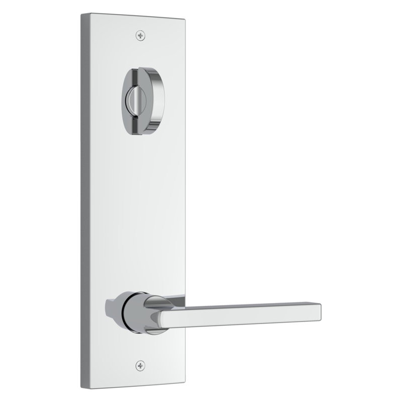 Santa Cruz Handleset, Square Lever, Polished Chrome, 2.69" W x 2.41" D