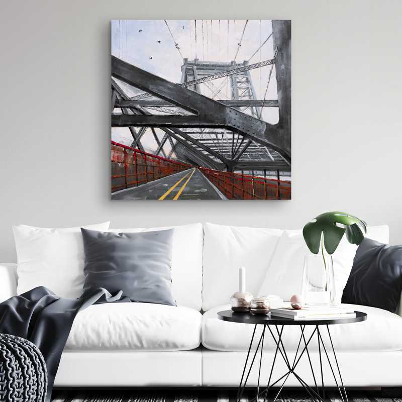 Bridge architecture - 32"x32" art on canvas