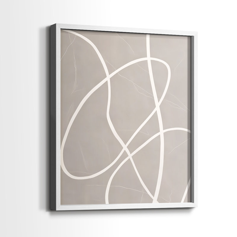 Série ABSTRACT DLxxxx - reproduction encadrée de qualité supérieure - prête à être accrochée - aucun clou requis, Blanc