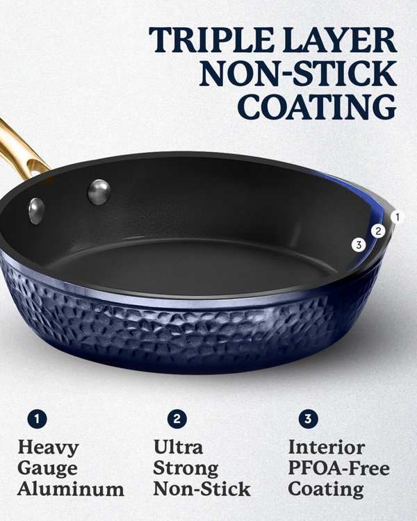 Granitestone Charleston 4 Quart Deep Saute Pan, Navy