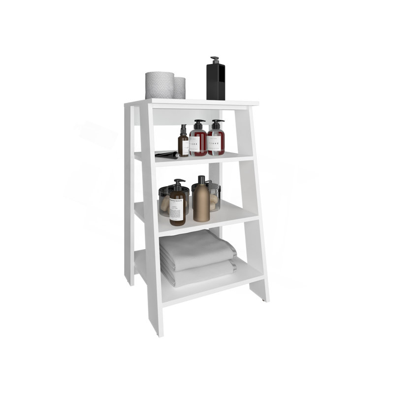 Linen Cabinet 29.7"H, Four Shelves, Vertical, White