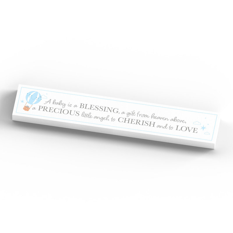 Lynnfield Text & Numbers Letter Block, White/Blue