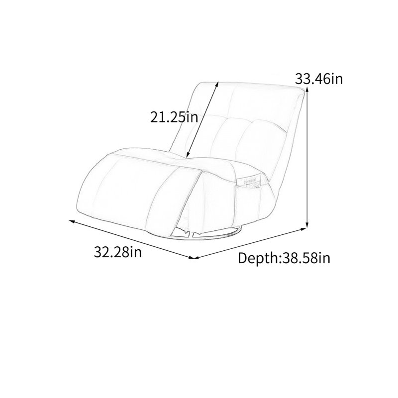 Ergonomic and comfortable recliner, Gray