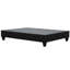 Lit simple TG moderne avec tête de lit tapissier - Structure de matelas et structure en contreplaqué gris foncé