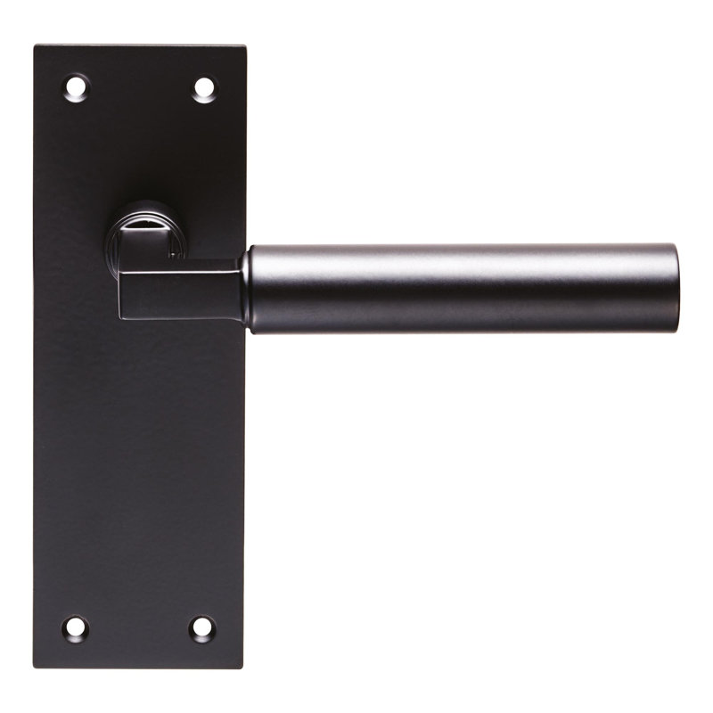 Earnestine Latch Door Handle, Matt Black