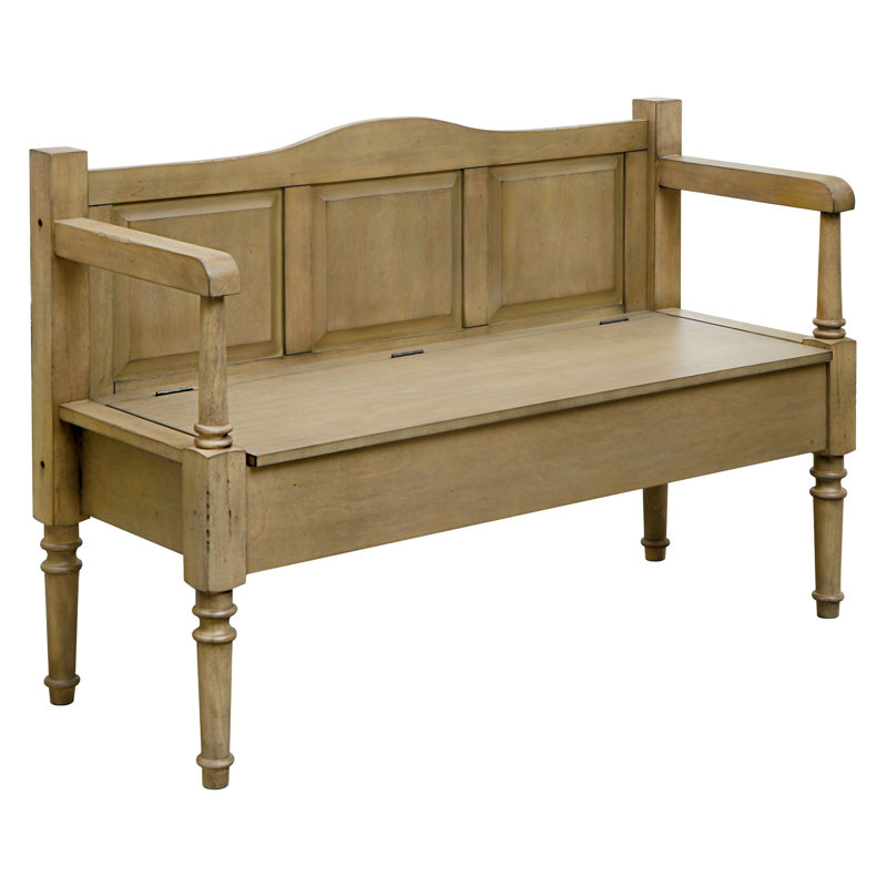 Banc de rangement rabattable Humphery, Naturel