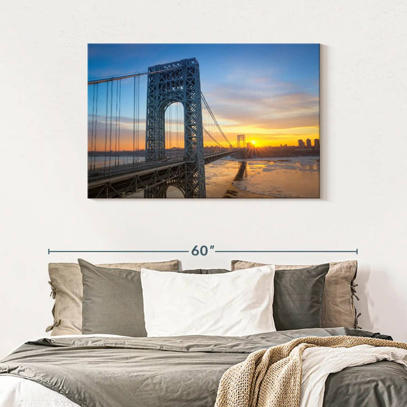 Lilie George Washington Bridge At Sunrise, 30" H x 45" W