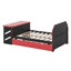 Lit de jour en bois pleine grandeur avec lit gigogne simple, bureau et port USB-118763502