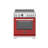 Bertazzoni 30" 4.6 Cubic Feet Smart Retro Dual Fuel Slide-In Range with 4 Burners-98878514-98878518