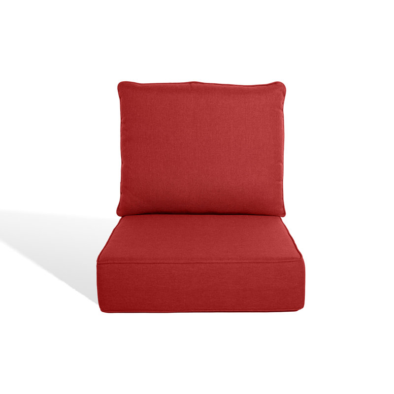 6" Outdoor Cushions For Patio Furniture, 22X24x6 Thick Seat Cushion Set, Fade Resistant Couch Chair Replacement Cushions High Density Deep Wicker Chair Cushion With Removable Cover
