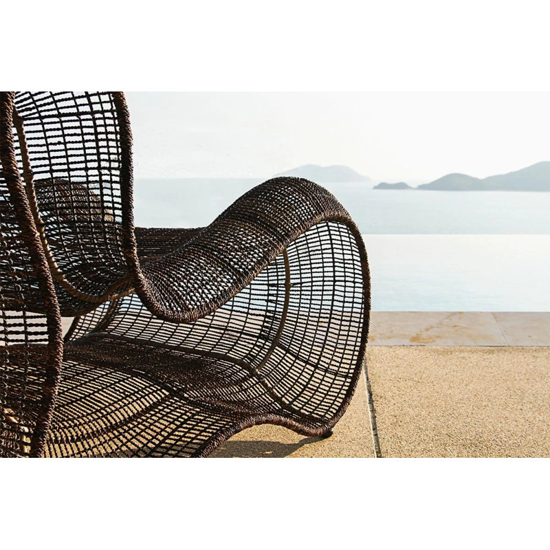Pigalle Outdoor Lounge Chair, Brown