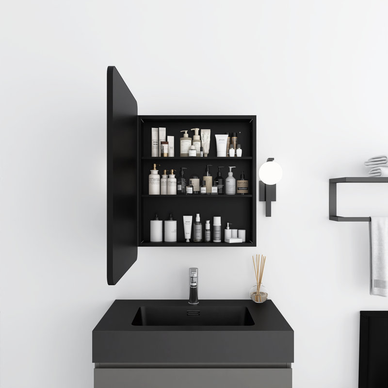 Armoire à pharmacie rectangulaire avec miroir 20 po / 24 po Atie, H 28 po x l 20 po x P 4,9 po