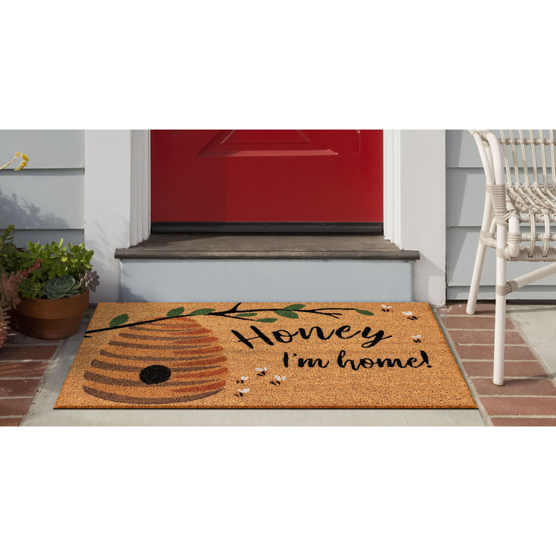 Tapis de porte d'extérieur 36 po Jaelynn, Rectangle 1 pi 6 po x 2 pi 6 po