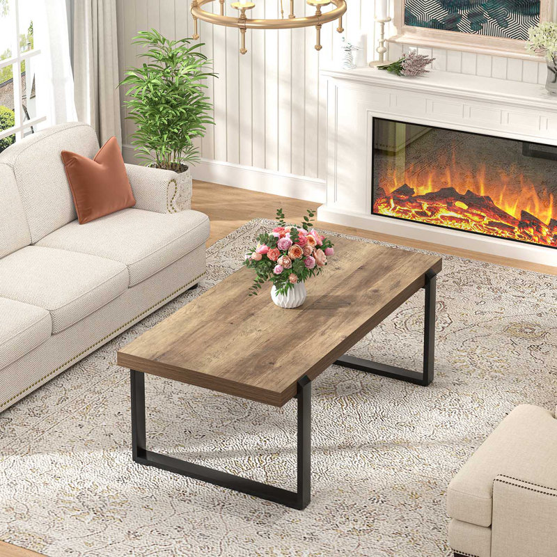 Table basse Hulstein, H 18,2 po x l 47 po x P 25,4 po, Chêne rustique
