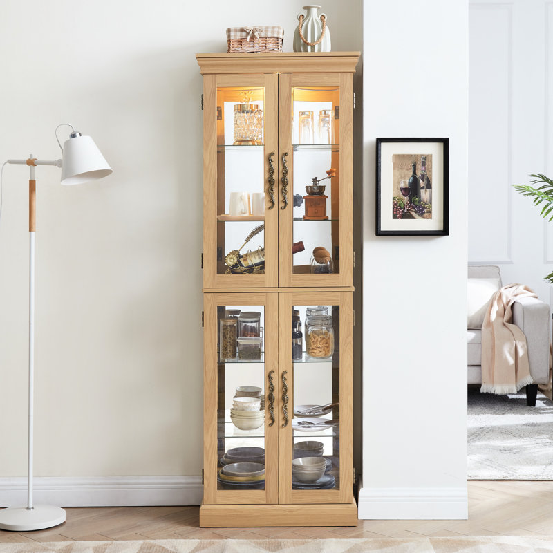 Armoire lumineuse exquise pour entrée - Vin de chêne avec aspect