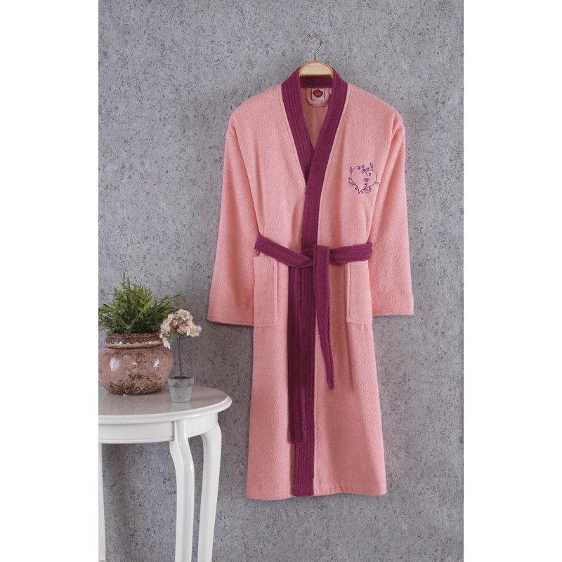 Cotton Above Knee Bathrobe with Pockets