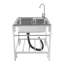 Station de lavage des mains autoportante avec robinet L 26,7 po x l 17,3 po