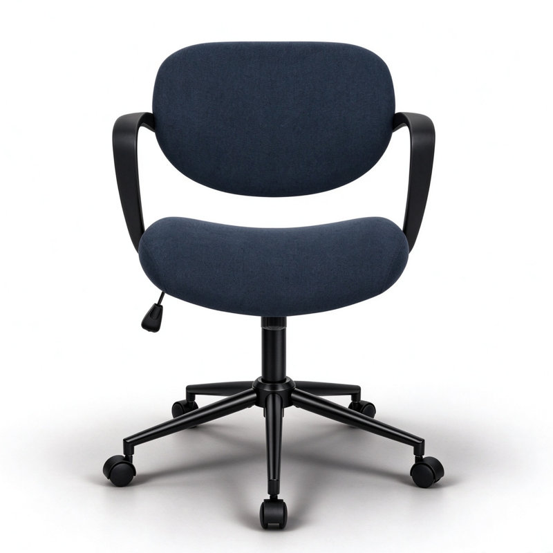 Chaise de bureau de conférence réglable avec roulettes, siège et dossier rembourrés