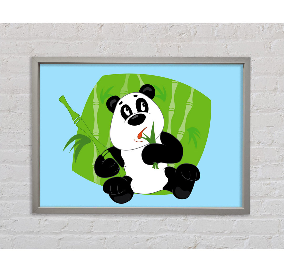 Panda isst Bambus - Druck