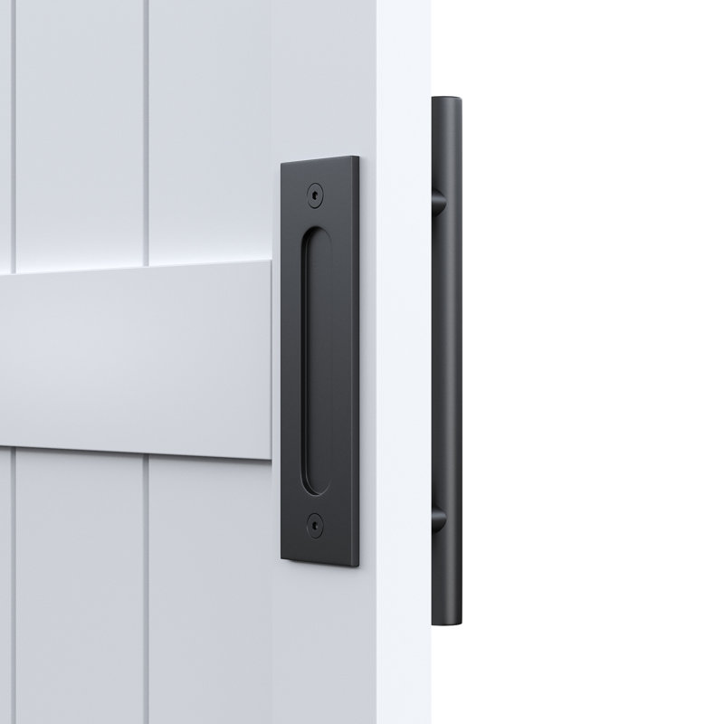 84" Tall Gray MDF Bi-Fold Barn Door with PVC Surface