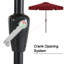 Parasol de marché festonné Holmquist avec inclinaison et levage à manivelle-303353549-400481529