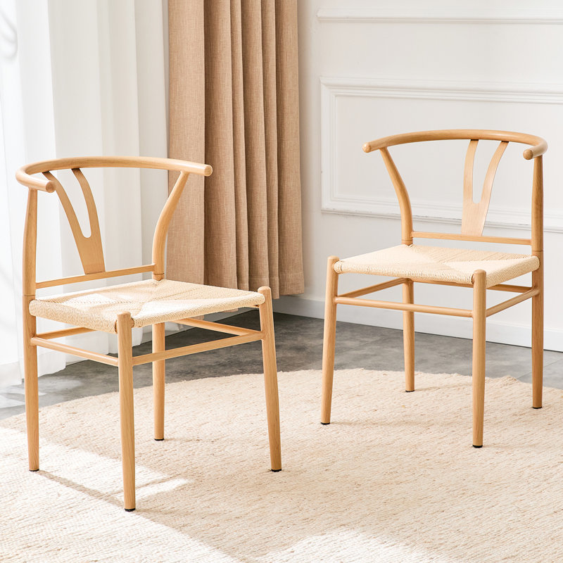 Chaises de salle à manger confortables, style moderne en corde de métal pour la cuisine