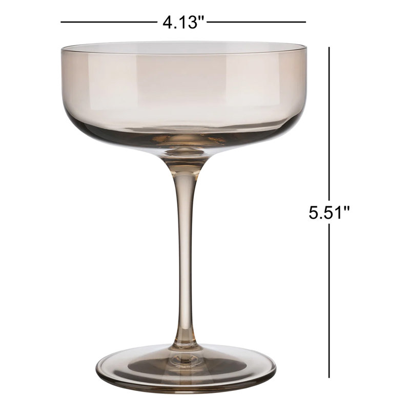 FUUM 10 oz. Crystal Coupe Glassware Set, Nomad