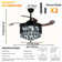 42-inch Black Crystal Invisible Fan Light Remote Control Dimming Six-speed Variable Frequency Fan