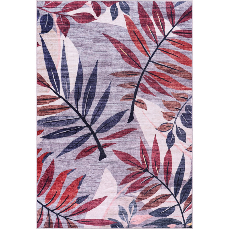 Floral Flatweave Area Rug, 60 x 100 cm
