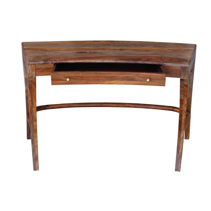 Bureau incurvé en bois à un tiroir