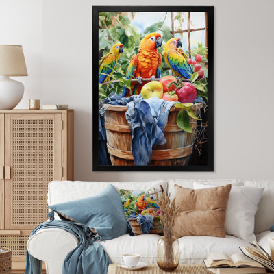 Yellow Parrot Paradise - Parrot Wall Art