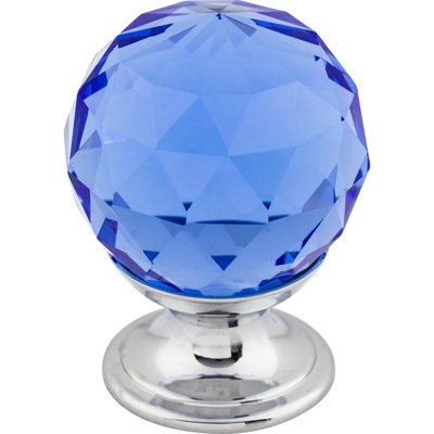 Wine Crystal 1 1/8" Diameter Round Knob