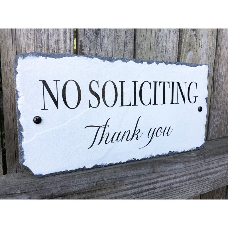 No Soliciting Sign, Black