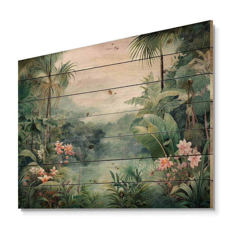 Panneaux de décoration murale en bois Farah - Paysages, H 24 po x l 32 po