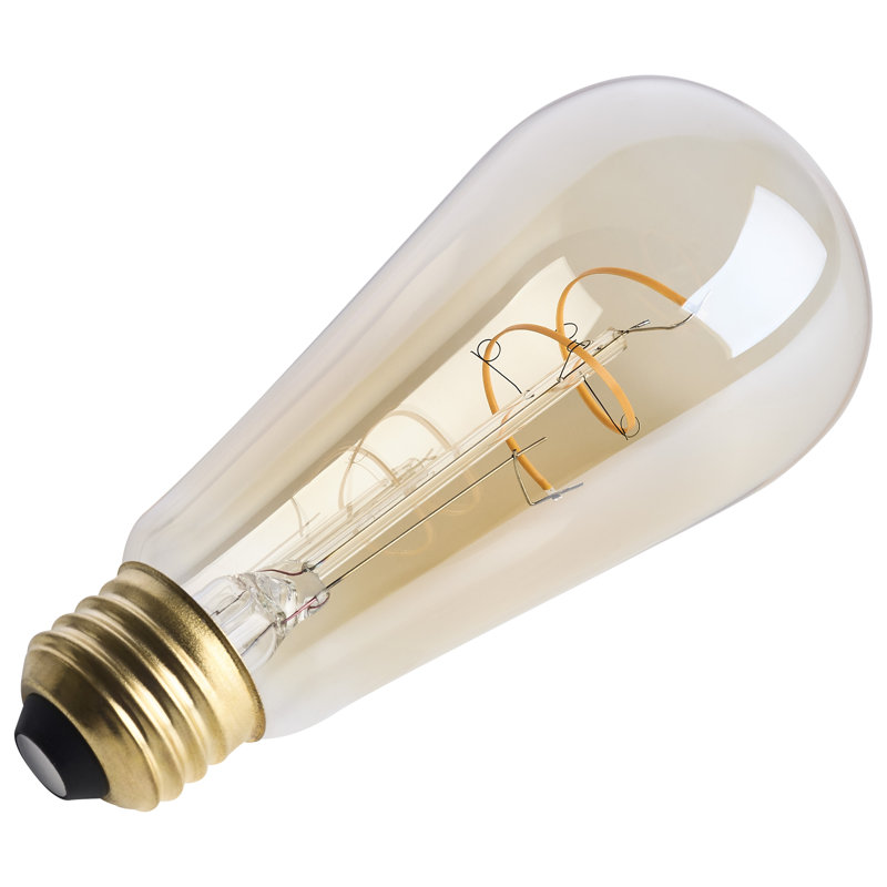 Filament ambré en verre clair ST19 2000K, 300 lumens, 3,5 W