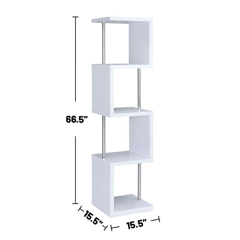Rectangular 4-Shelf Bookcas