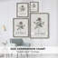Impression florale vintage encadrée CXLVI - bois massif-1884940398