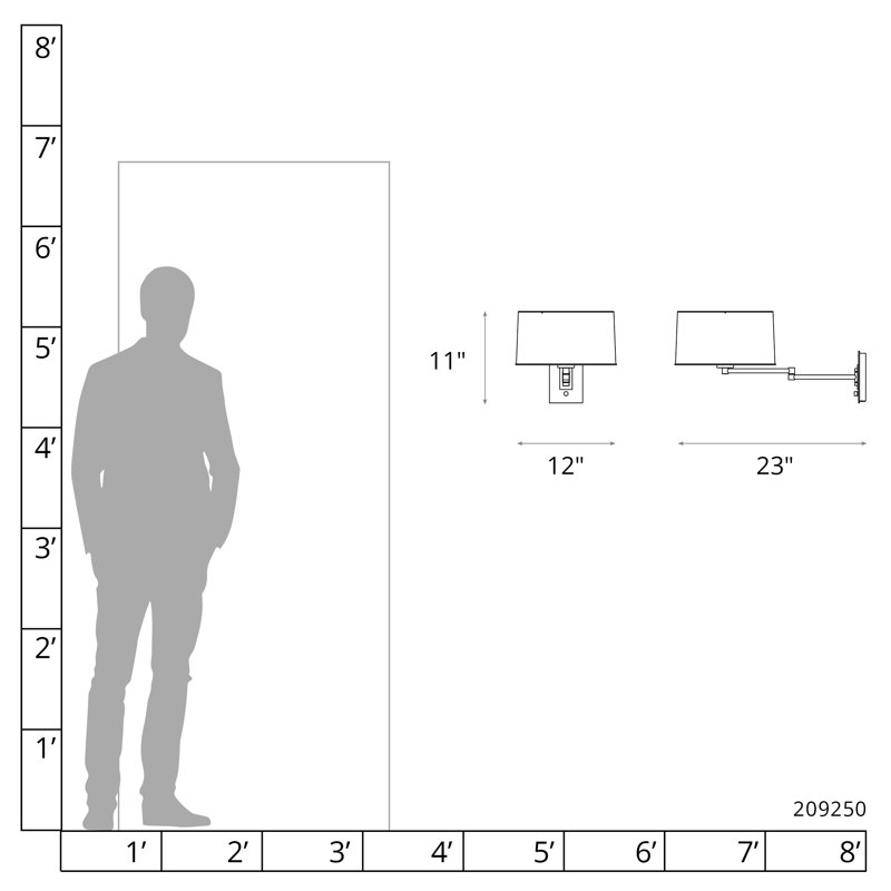 Bras pivotant à 1 lumière à intensité variable Simple Lines, Anna ton naturel, Laiton moderne
